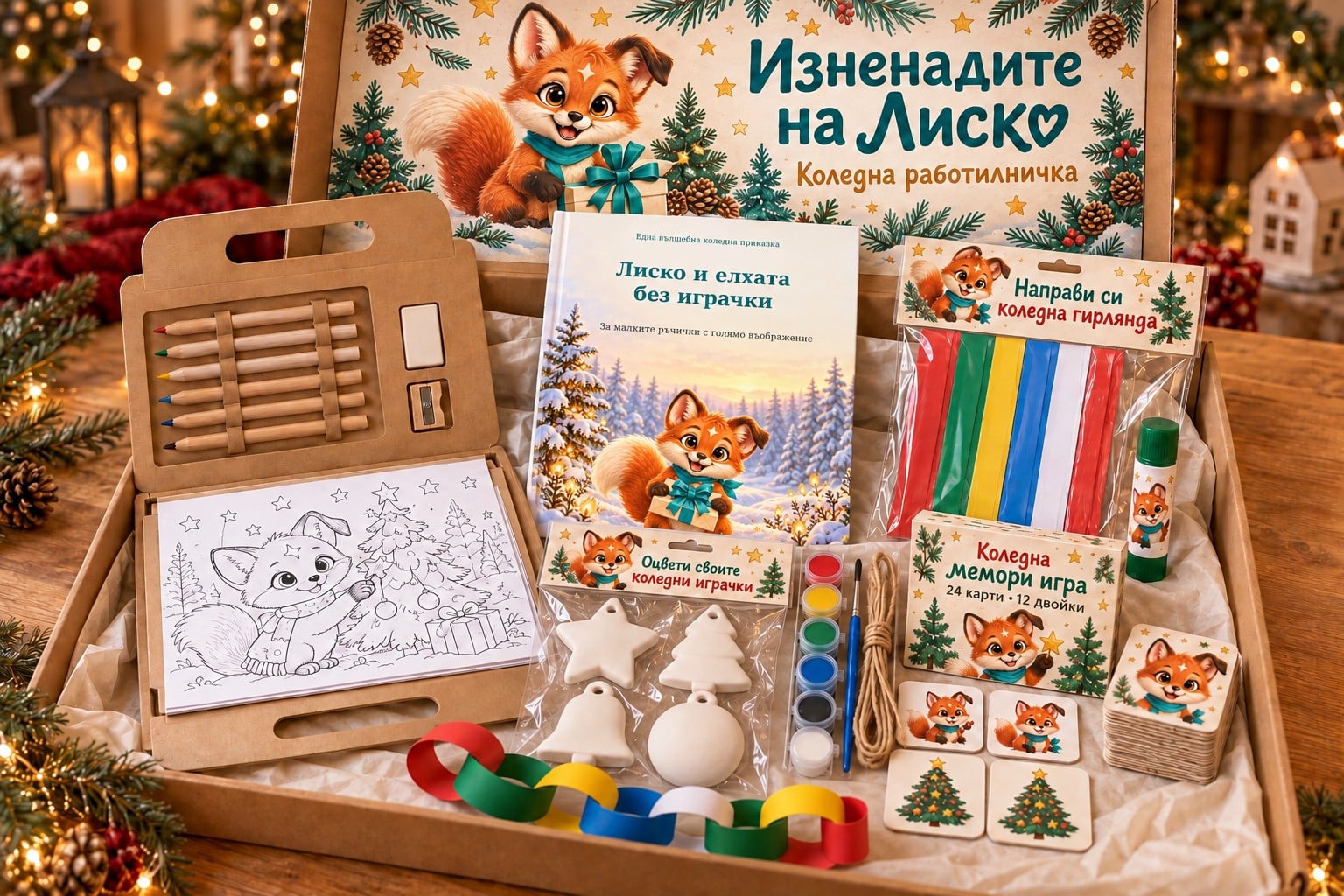 Първата кутия на Лиско — коледна тема с приказка, игри и изненади